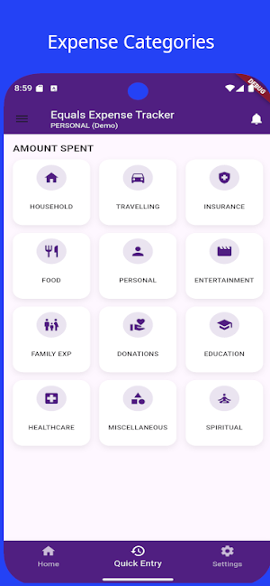 Equals Expense Tracker Screenshot 1
