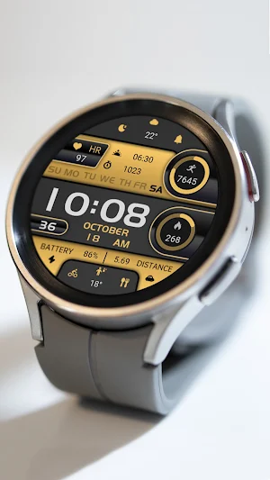 LCD Orange Yellow ZKin Watch Screenshot 3
