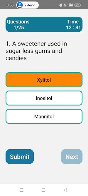 Biochemistry Quiz Screenshot 1