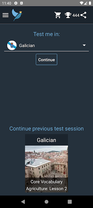 Galician Language Tests Screenshot 0
