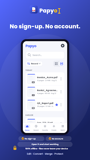 Papyo: PDF Editor, Fill & Sign Screenshot 1