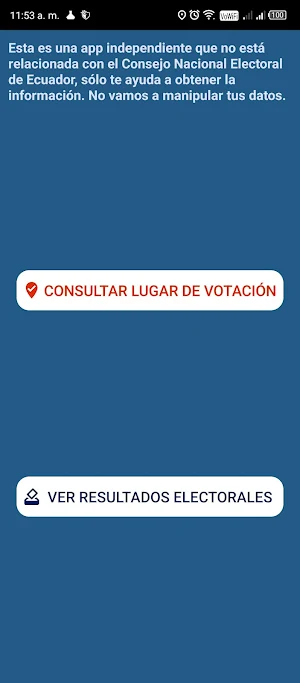 Elecciones Ecuador Screenshot 0