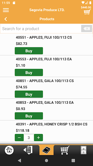 Segovia Produce Checkout App Screenshot 2