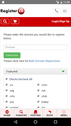 Register.ca Mobile Screenshot 0