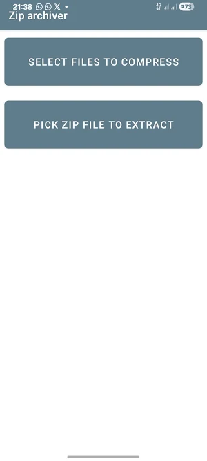 ZIP archiver Screenshot 1