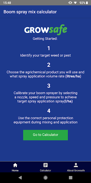 Growsafe Boom Spray Calculator Screenshot 0