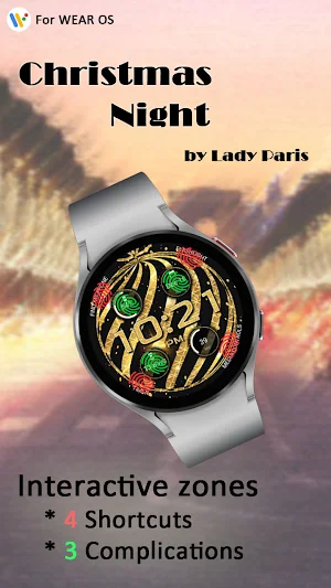 Christmas Gold Watch Face Screenshot 1