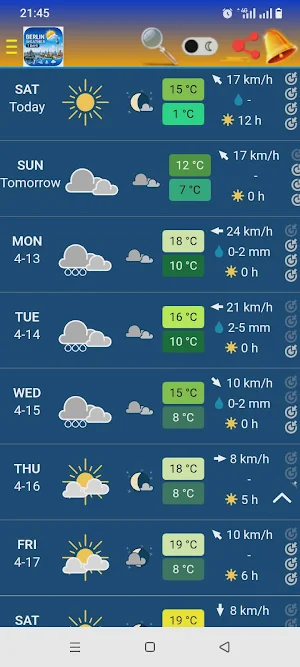 Berlin Weather – 7 Days Screenshot 3