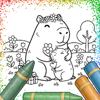 Cute Capybara Coloring Book