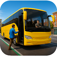 Modern Coach Bus Driving
