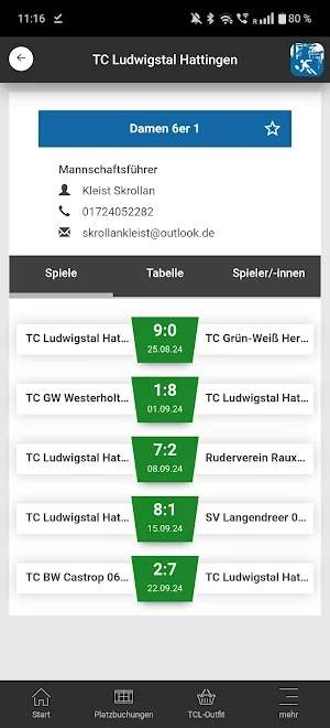 TC Ludwigstal Hattingen e.V. Screenshot 2