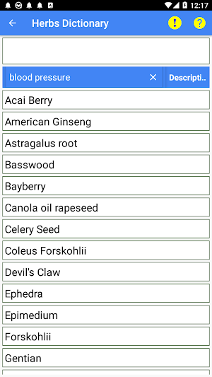 Herbs Dictionary Screenshot 0
