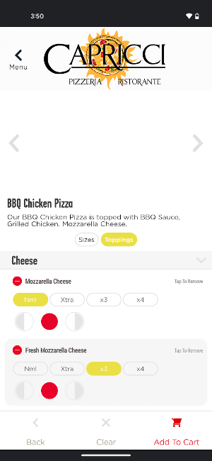 Capricci Pizza Screenshot 3