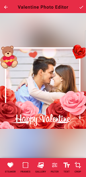 Valentine Photo Editor Screenshot 1