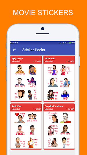 Hindi Movies Stickers For Whatsapp Screenshot 3