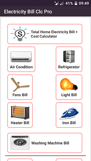 Electricity Bill Calculator Pro Screenshot 0