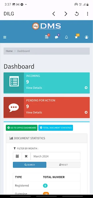 DILG Intranet Screenshot 2