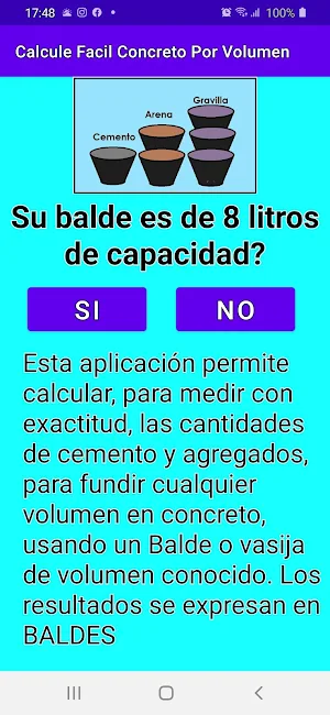 Calcule Fácil Concreto Por Vol Screenshot 0