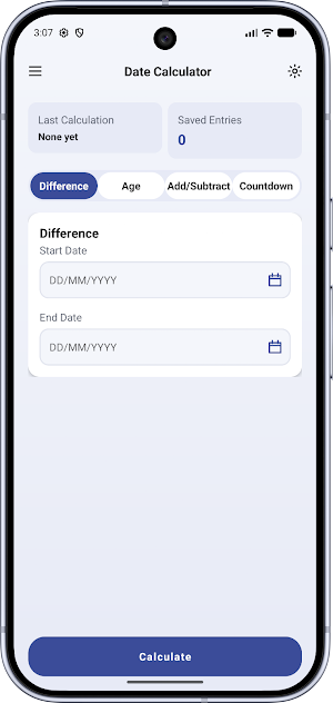 Date Calculator Screenshot 1
