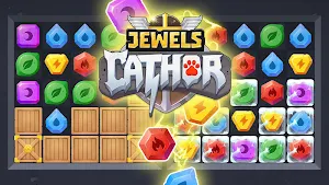Jewels Thunder Cat Match 3: Lost Temple screenshot 3