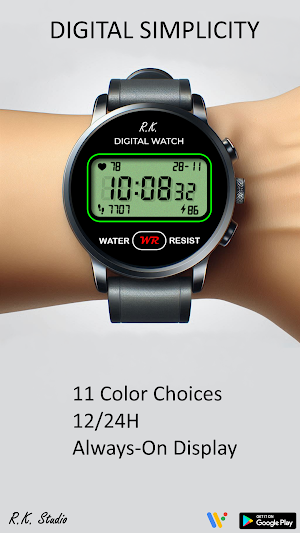 Digital Simplicity Watch Face Screenshot 0