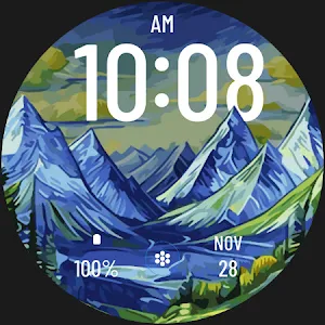 Blue Mountain Watch Face Screenshot 3