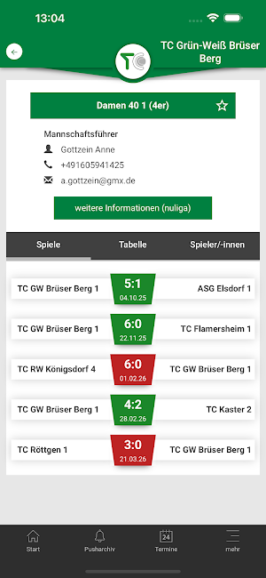 TC Grün-Weiß Brüser Berg Screenshot 2