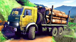 Offroad Logging Cargo Truck Semi Trailer : Uphill Screenshot 1