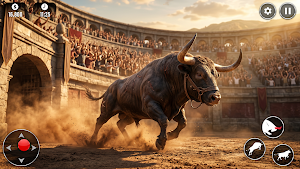 Bull Attack Bull Fight Game 3D Screenshot 0