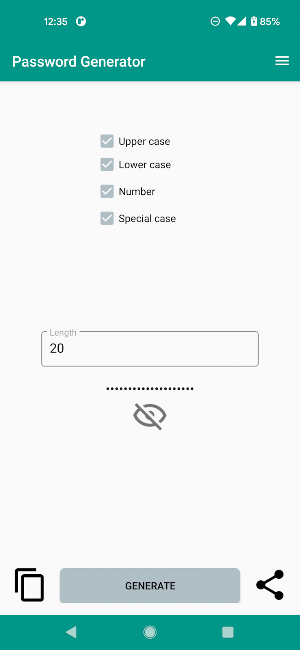 Password generator Screenshot 1