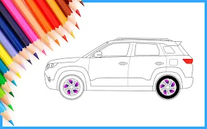 Car colouring game color paint Screenshot 1