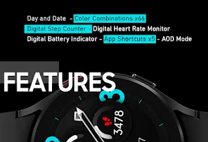 Dream 86 - Black Watch Face Screenshot 1