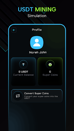 USDT Mining Simulation Screenshot 2