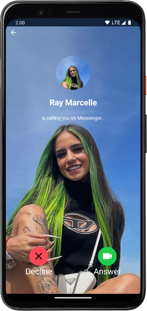 Ray Marcelle Chamada Falsa Screenshot 1