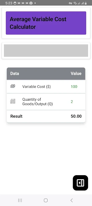 AVC Calculator Screenshot 3
