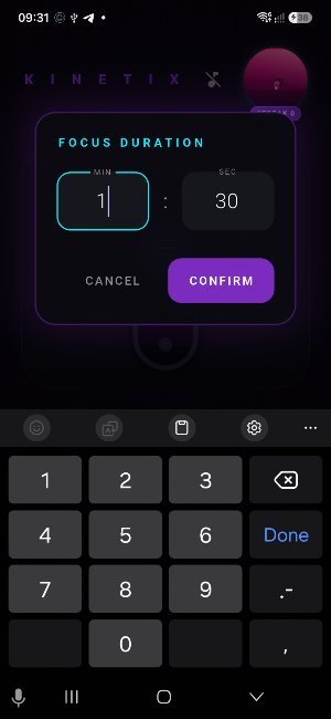 Kinetix - Deep Focus Timer Screenshot 3