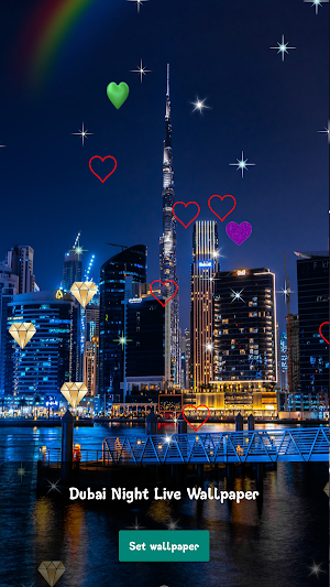 Dubai City Night LiveWallpaper Screenshot 2