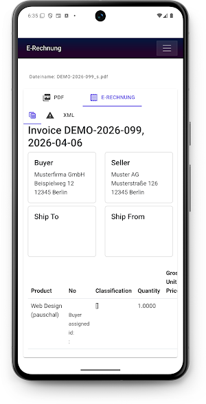 E-Rechnung (View & Validate) Screenshot 1