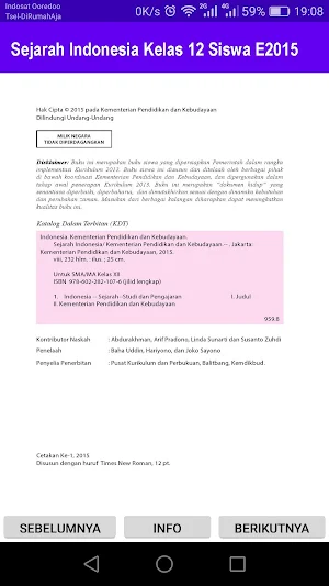 Sejarah Indonesia Kelas 12 Siswa E2015 Screenshot 1