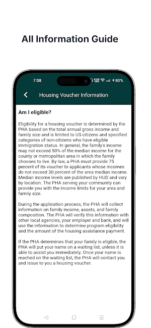 Housing Voucher Information Screenshot 1