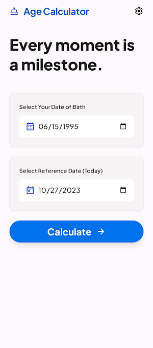 Age Calculator Date of Birth Screenshot 0