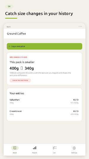 TillBook: Grocery Price Book Screenshot 3