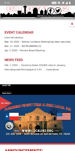 UA Local 142 Screenshot 0