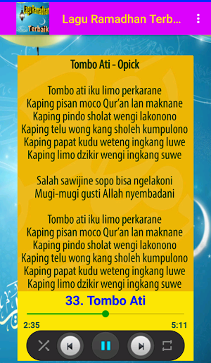 Lagu Ramadhan Offline + Lirik Screenshot 3