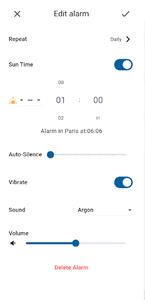 Sun Alarm Screenshot 1