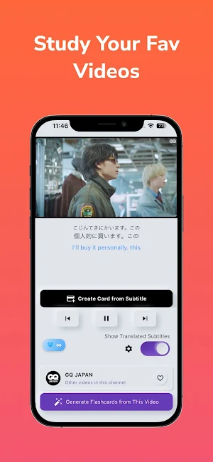 Swipelingo: Learn Japanese YT Screenshot 0
