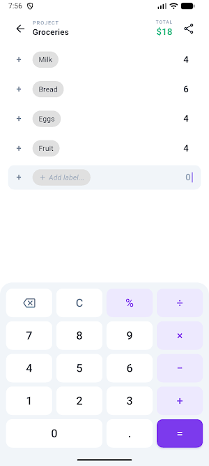TapeCalc: Calculator & Receipt Screenshot 2