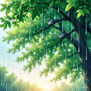 Anime Rain Wallpaper Screenshot 2