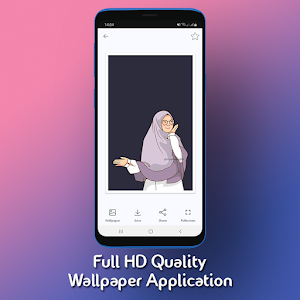 Cartoon Muslimah Wallpaper HD Screenshot 2