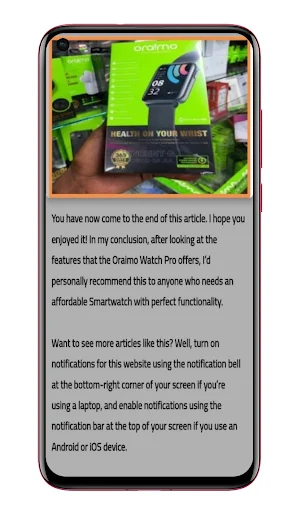 Oraimo watch Pro Guide Screenshot 1